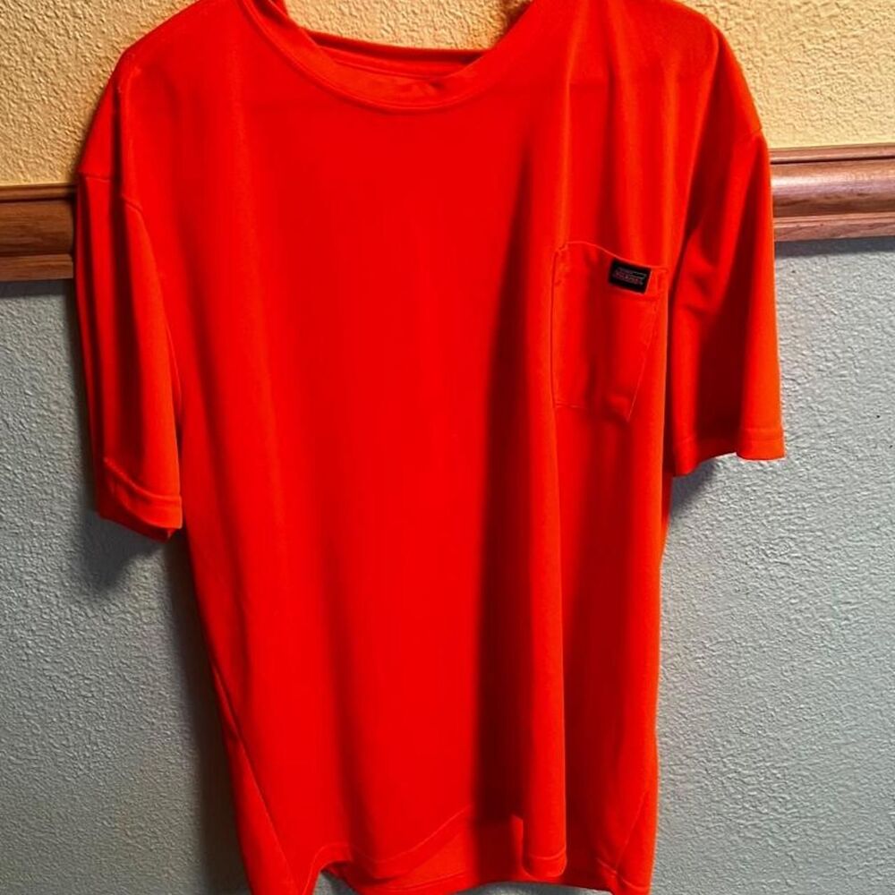 Dickies Men's Orange and Red T-shirt